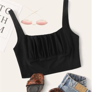Ruched Bust Crop Cami Top